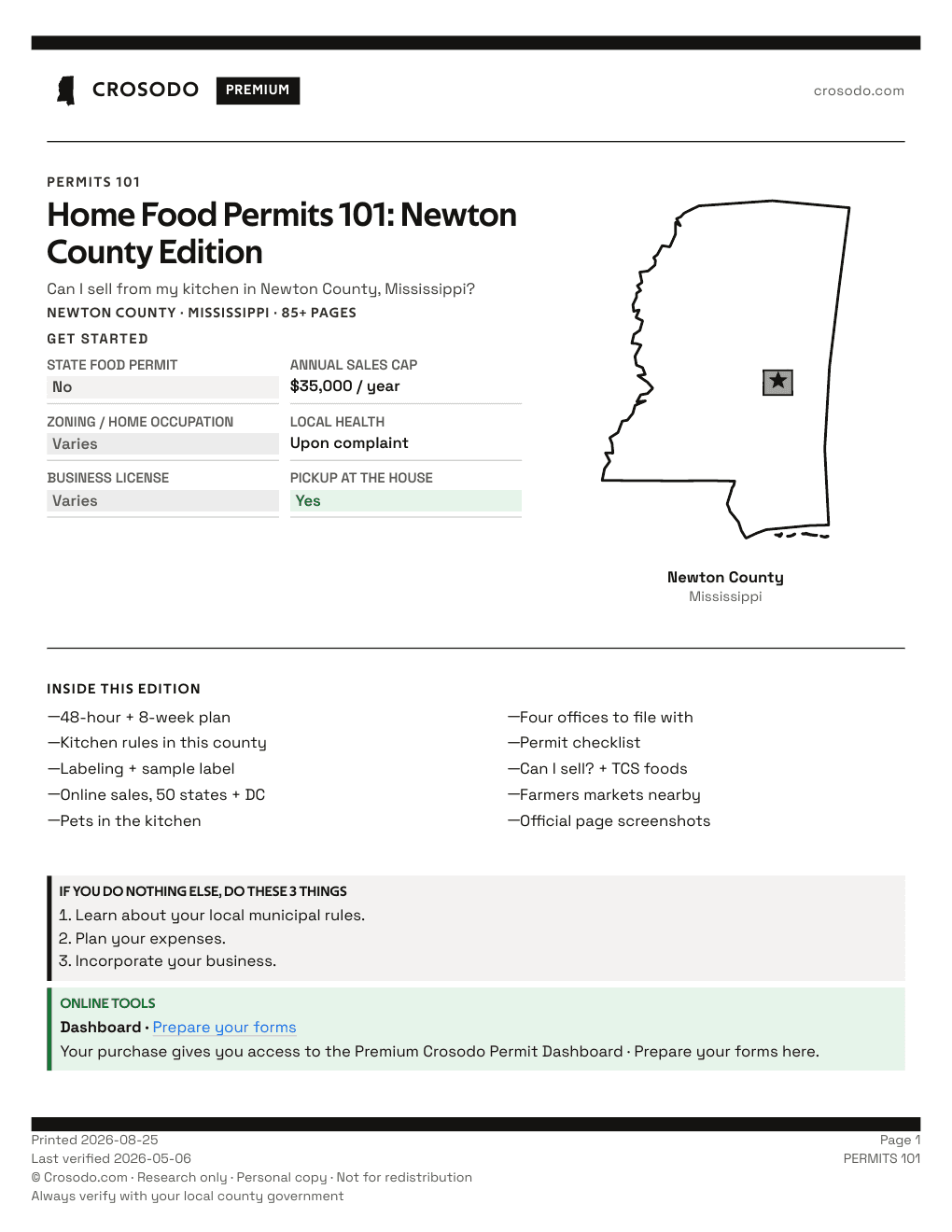 Permit Guide 101 cover for Newton County