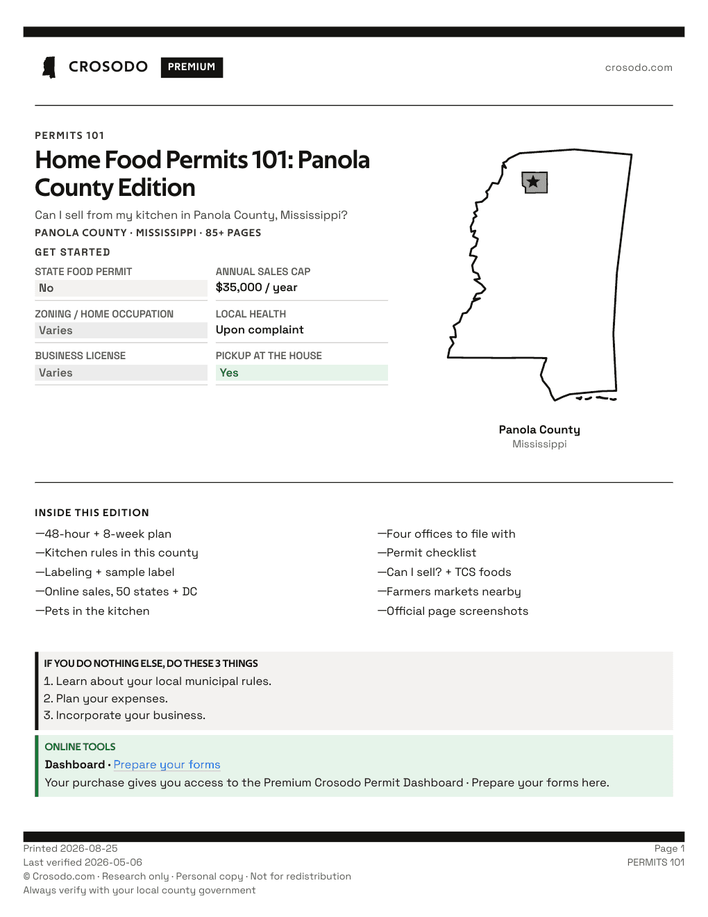 Permit Guide 101 cover for Panola County