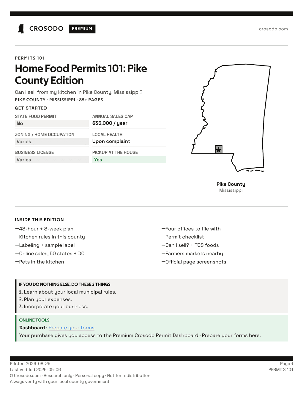 Permit Guide 101 cover for Pike County