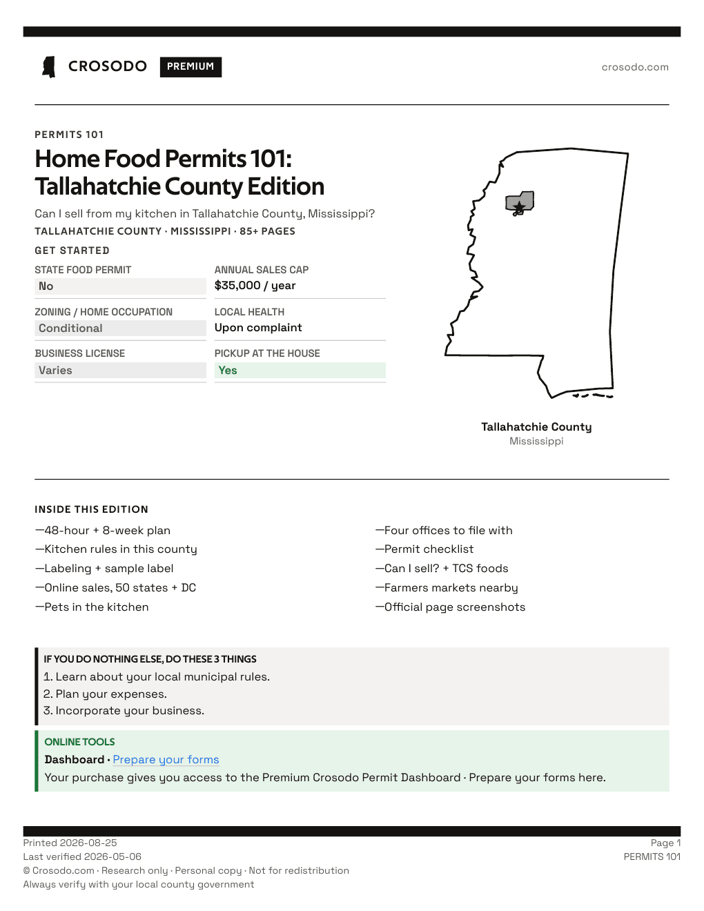 Permit Guide 101 cover for Tallahatchie County
