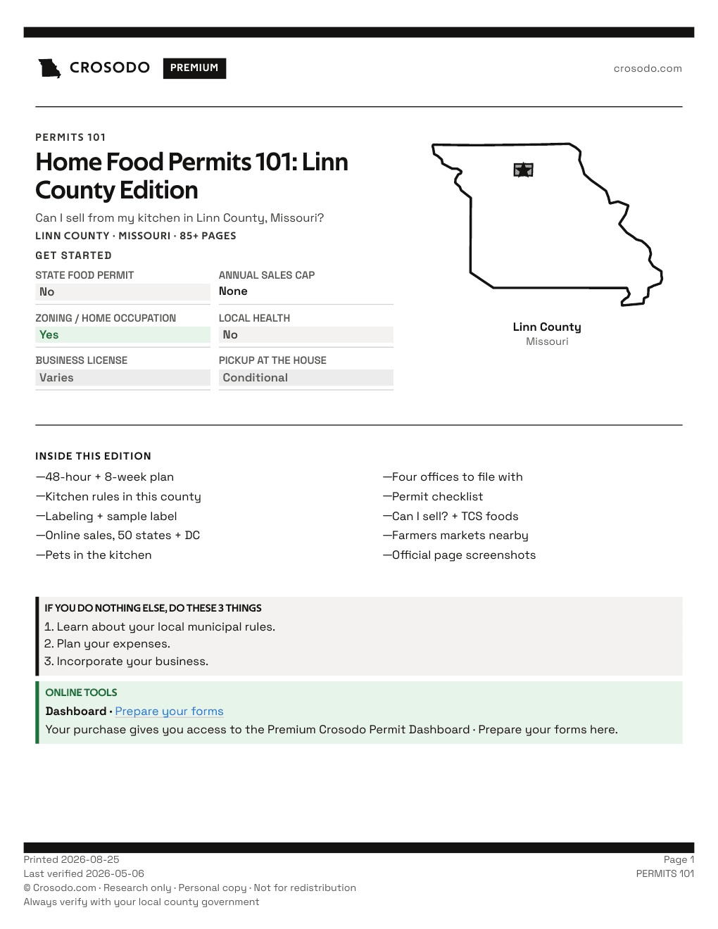 Permit Guide 101 cover for Linn County