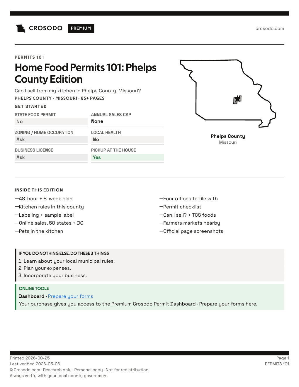 Permit Guide 101 cover for Phelps County