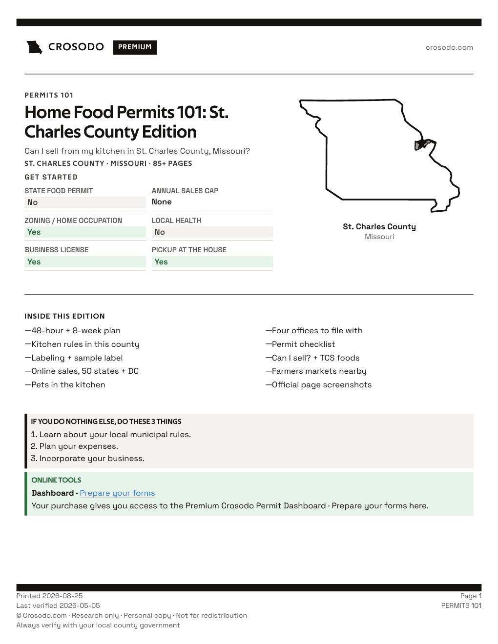 Permit Guide 101 cover for St. Charles County