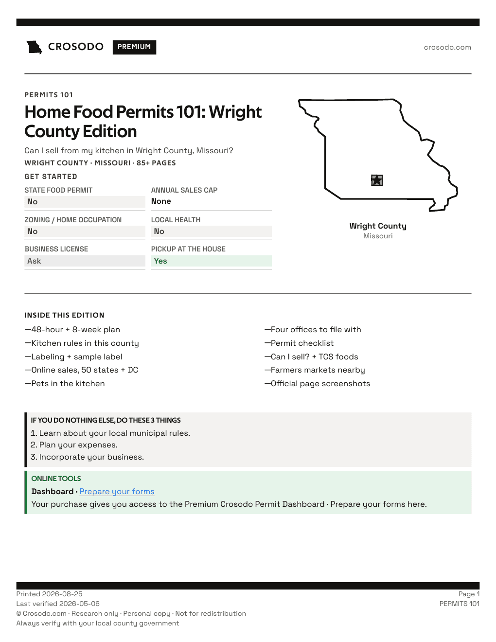 Permit Guide 101 cover for Wright County