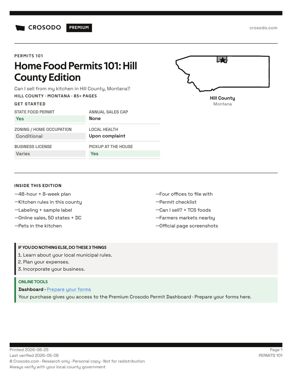 Permit Guide 101 cover for Hill County