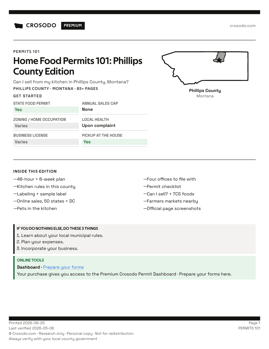Permit Guide 101 cover for Phillips County