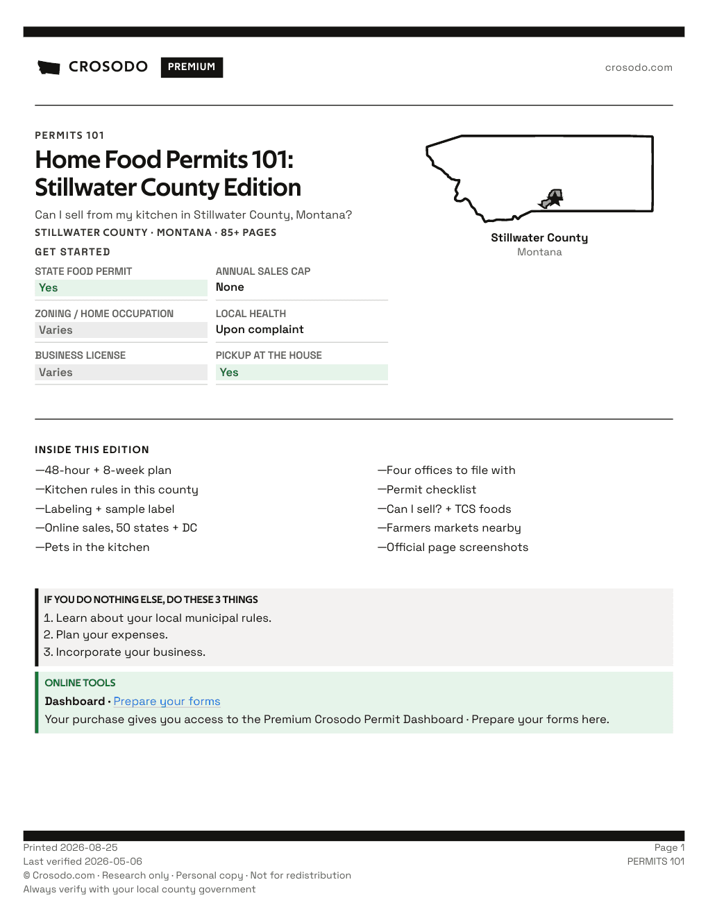 Permit Guide 101 cover for Stillwater County