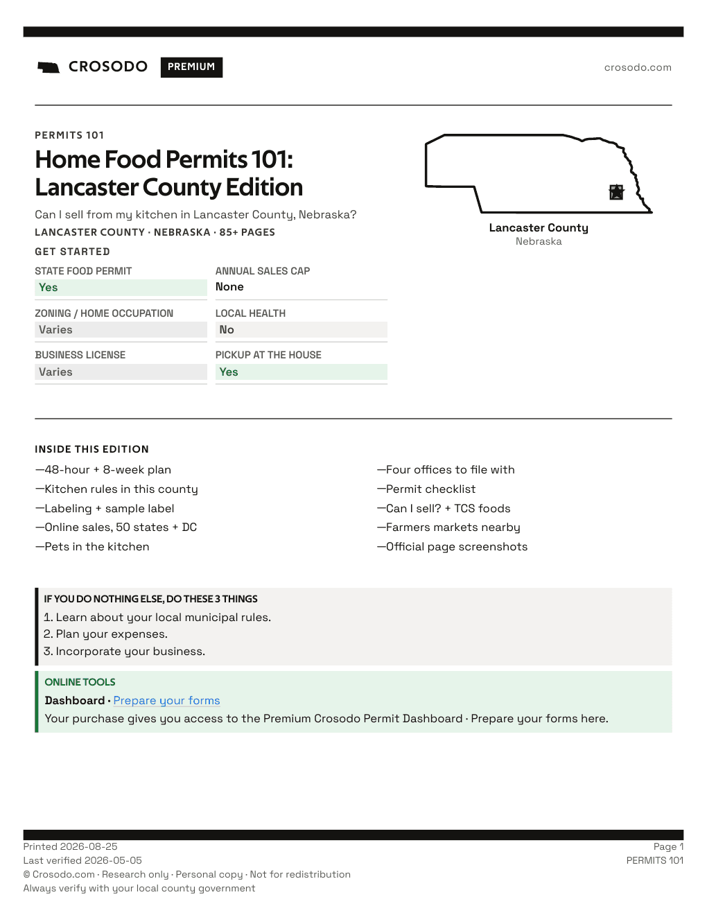 Permit Guide 101 cover for Lancaster County
