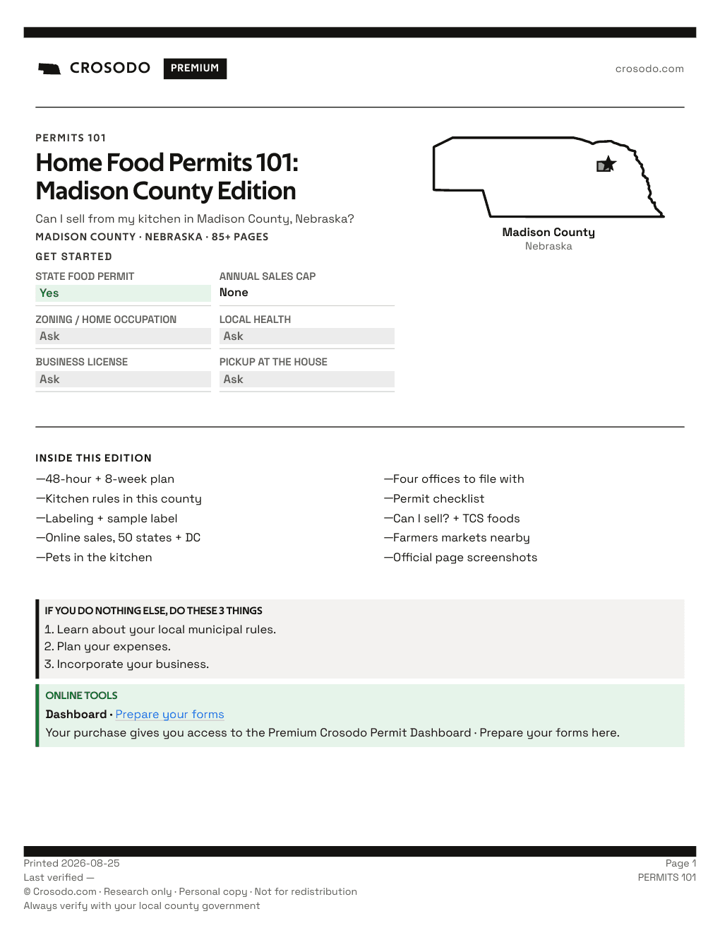 Permit Guide 101 cover for Madison County