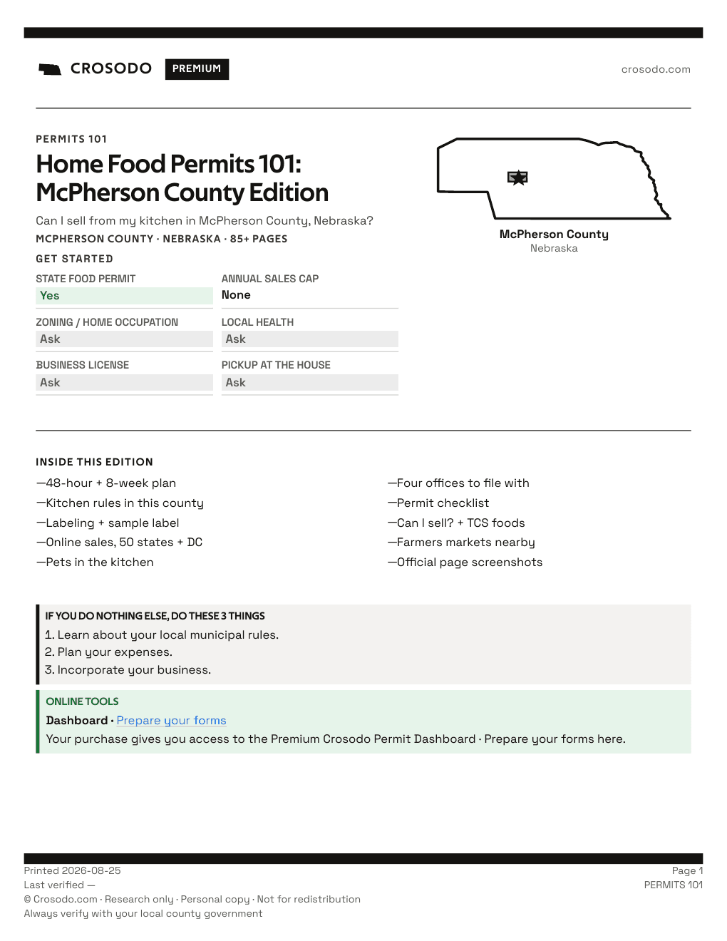 Permit Guide 101 cover for McPherson County