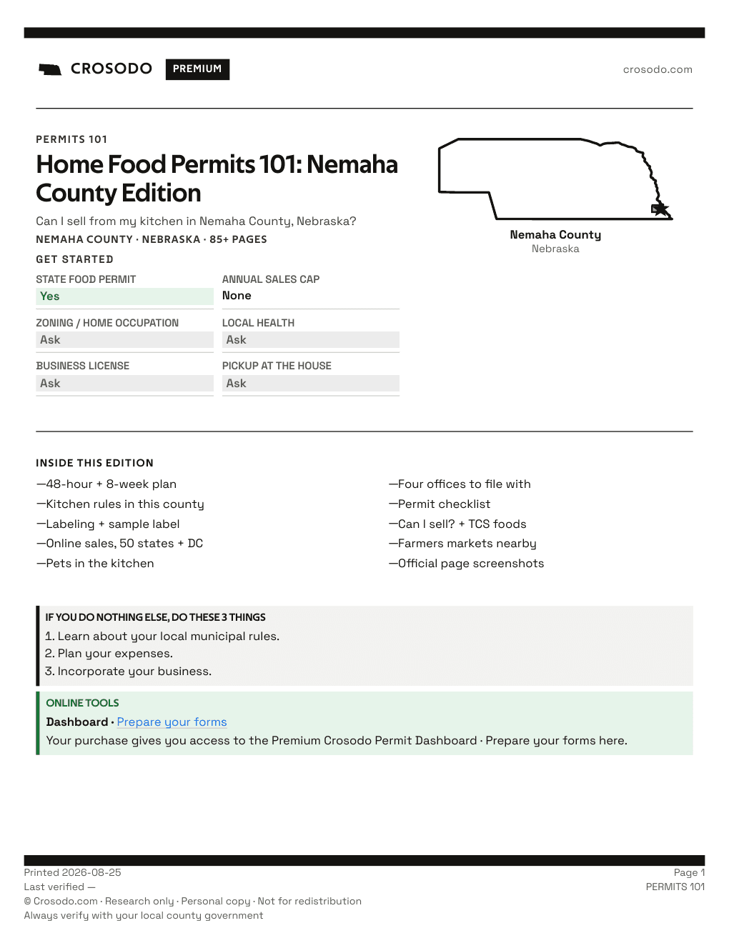 Permit Guide 101 cover for Nemaha County