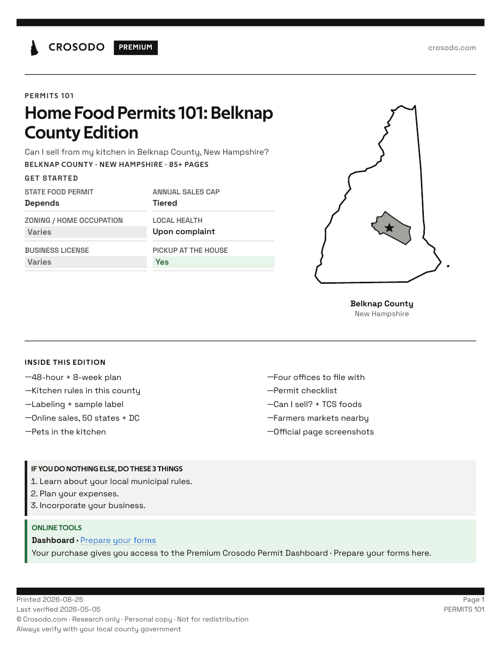 Permit Guide 101 cover for Belknap County