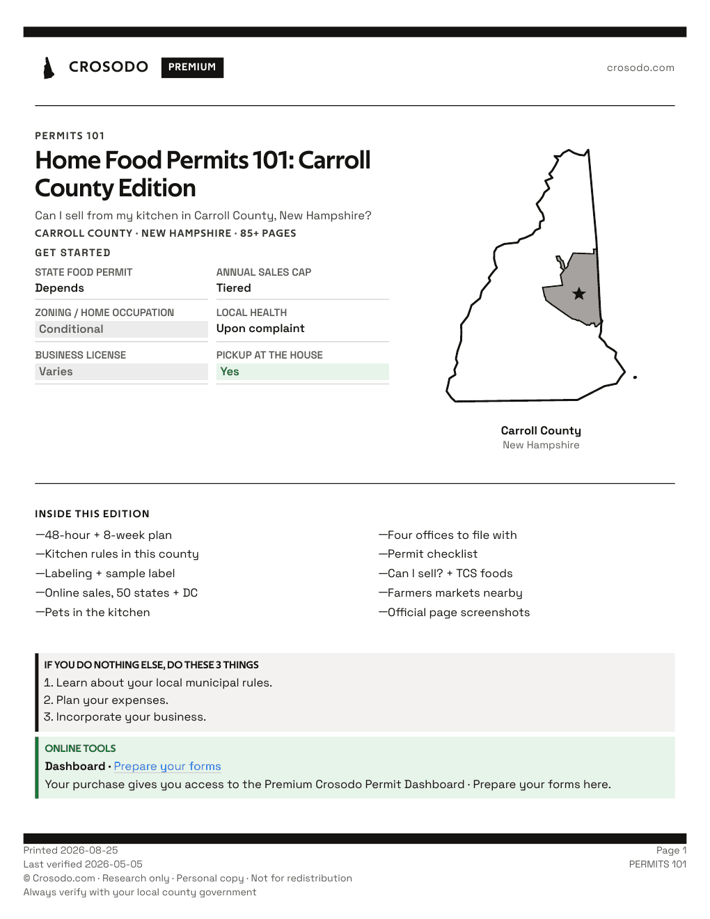 Permit Guide 101 cover for Carroll County