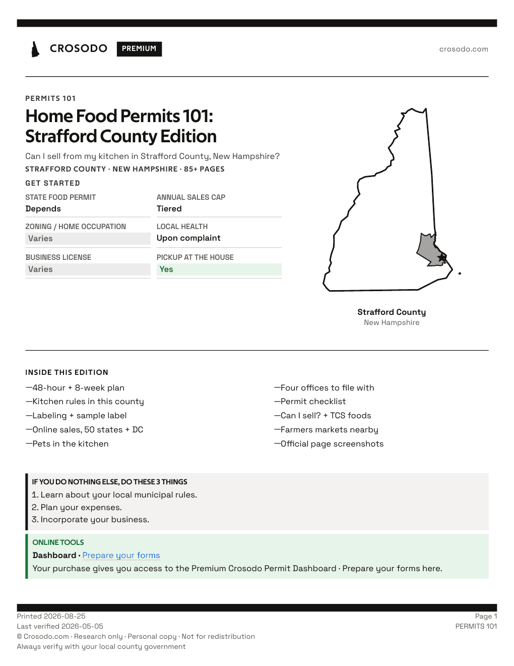 Permit Guide 101 cover for Strafford County