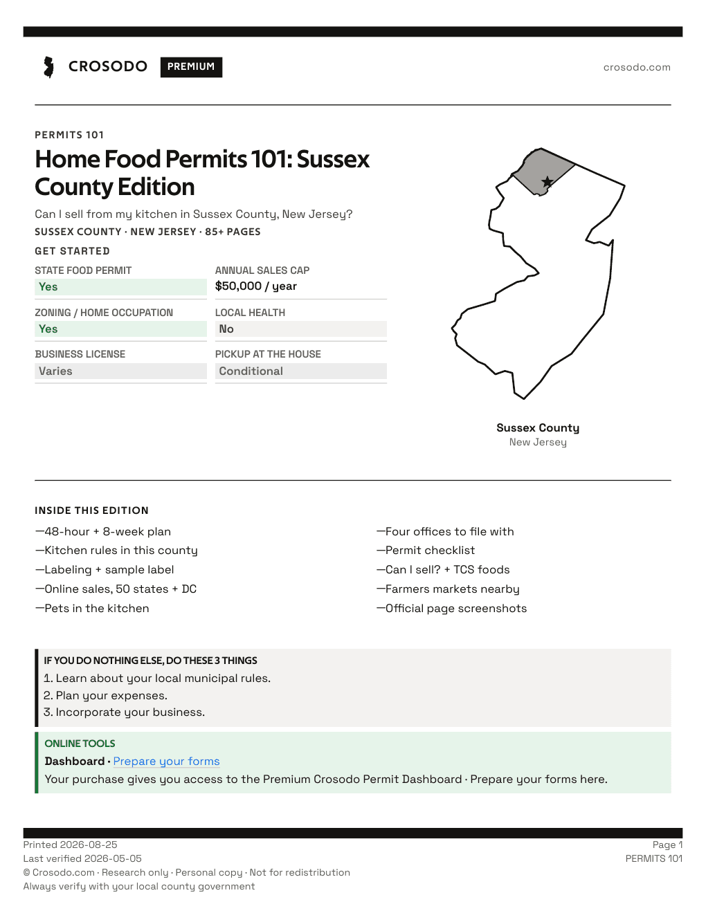 Permit Guide 101 cover for Sussex County