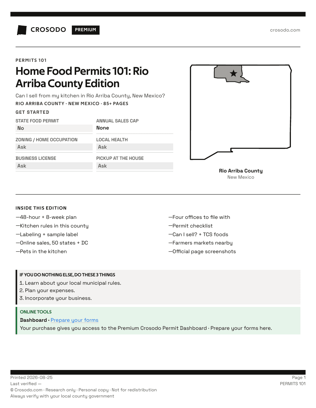 Permit Guide 101 cover for Rio Arriba County
