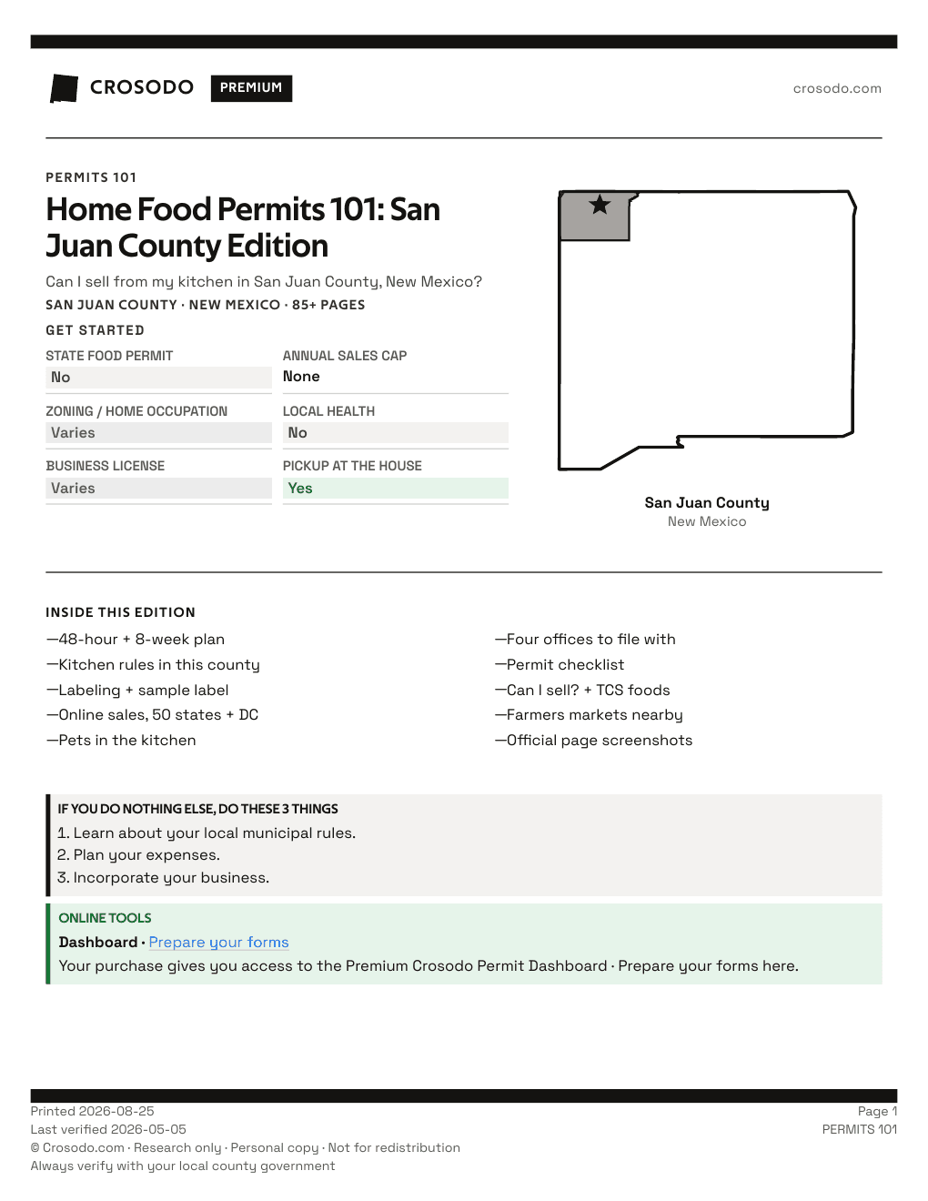 Permit Guide 101 cover for San Juan County