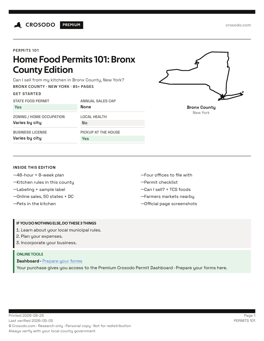 Permit Guide 101 cover for Bronx County