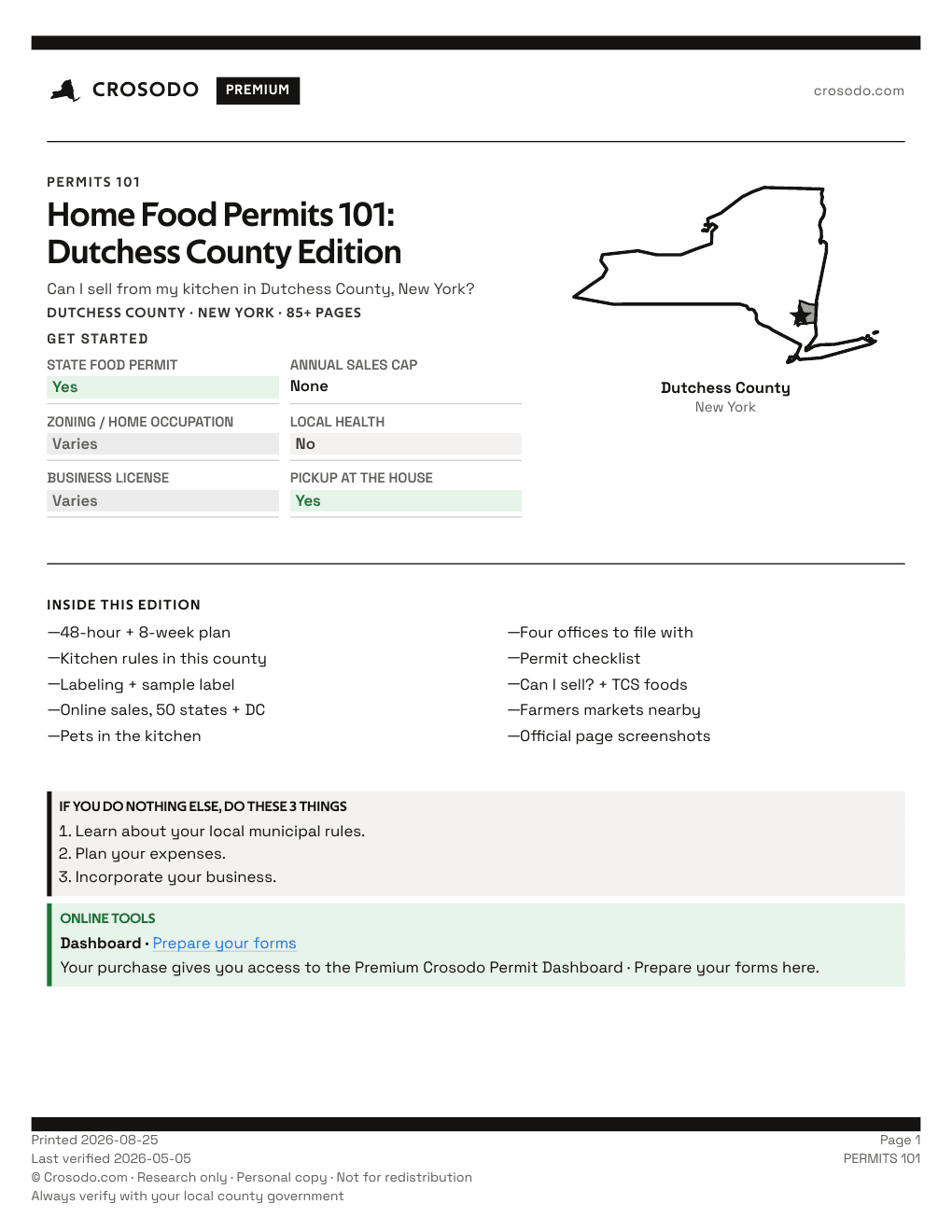 Permit Guide 101 cover for Dutchess County
