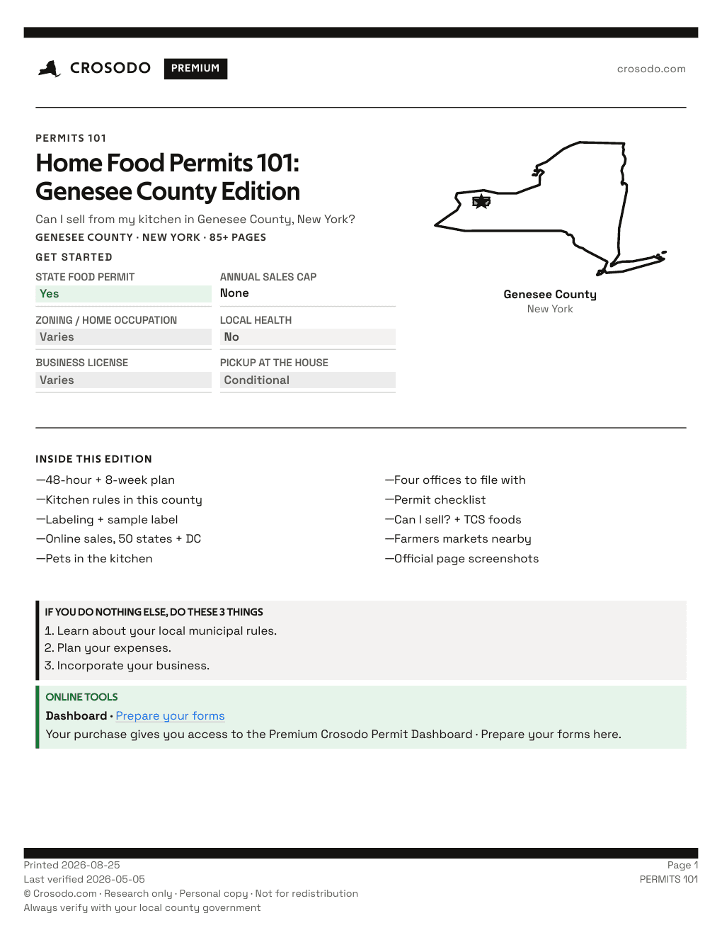 Permit Guide 101 cover for Genesee County