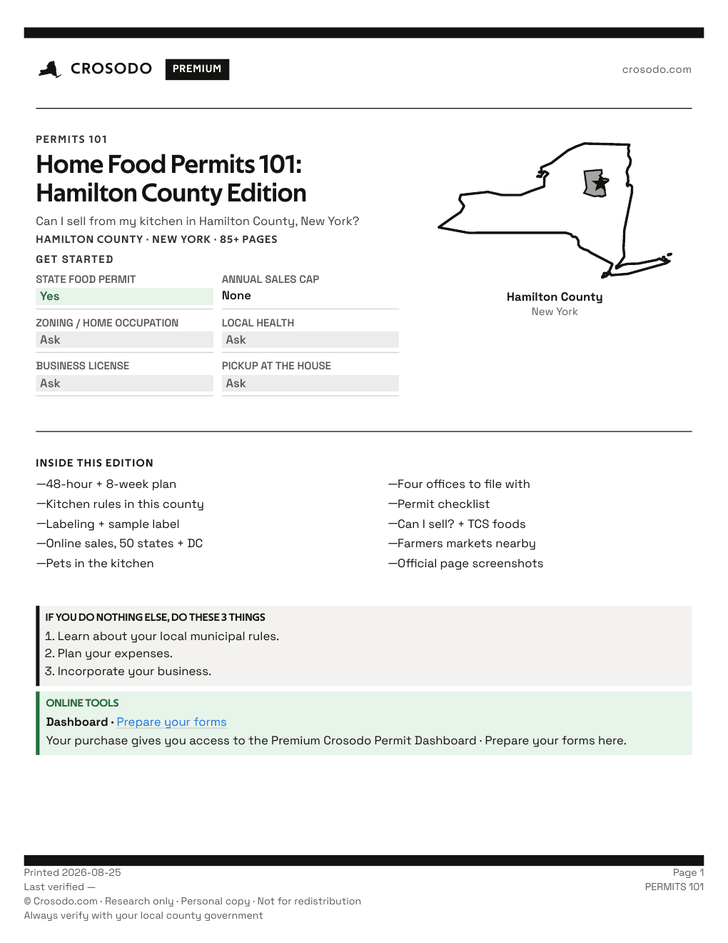Permit Guide 101 cover for Hamilton County