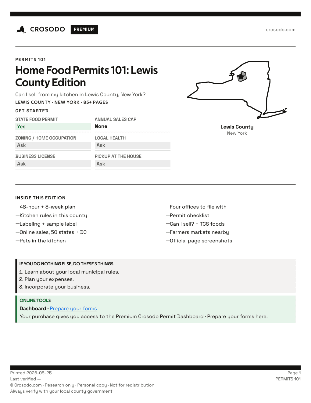 Permit Guide 101 cover for Lewis County