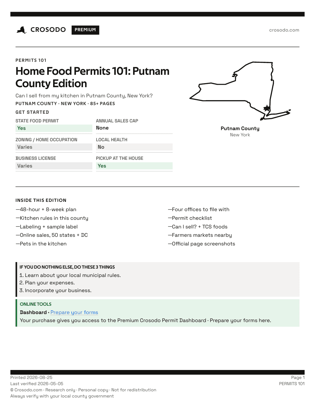 Permit Guide 101 cover for Putnam County