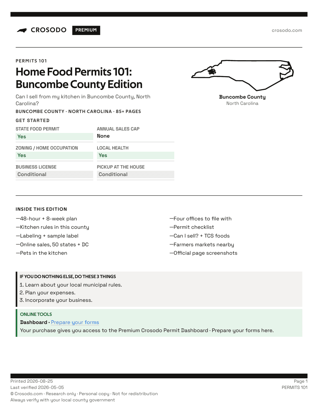 Permit Guide 101 cover for Buncombe County