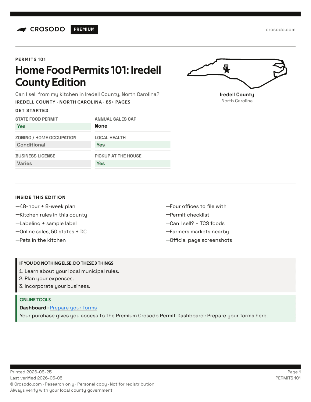 Permit Guide 101 cover for Iredell County