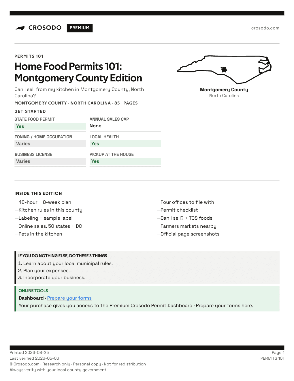 Permit Guide 101 cover for Montgomery County