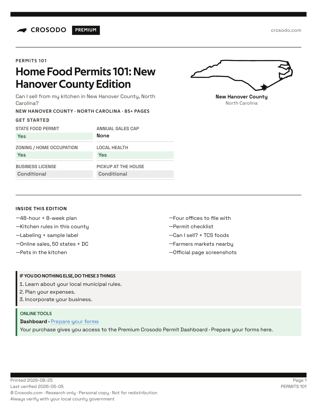 Permit Guide 101 cover for New Hanover County