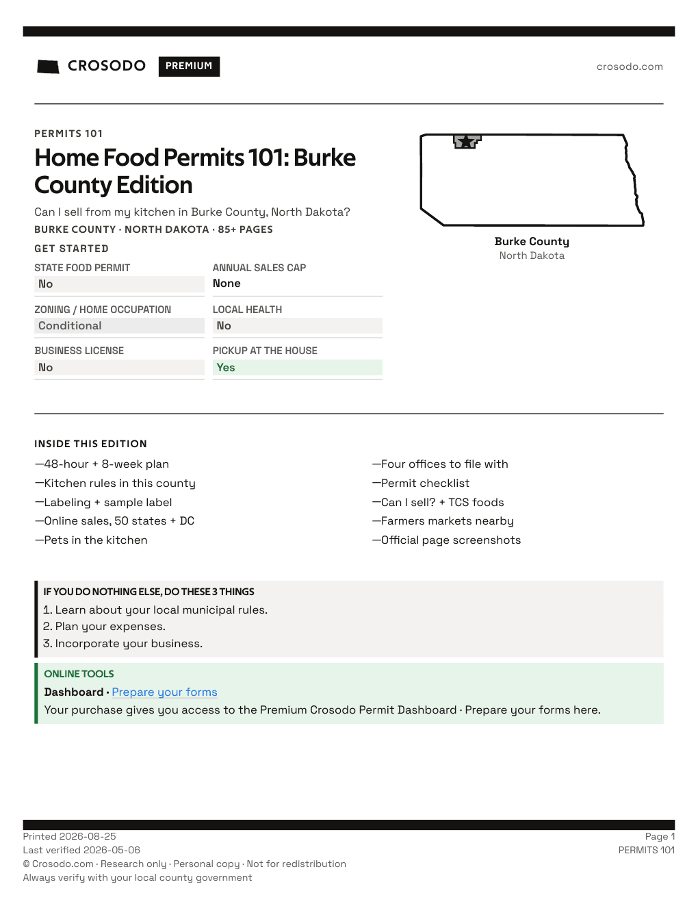 Permit Guide 101 cover for Burke County