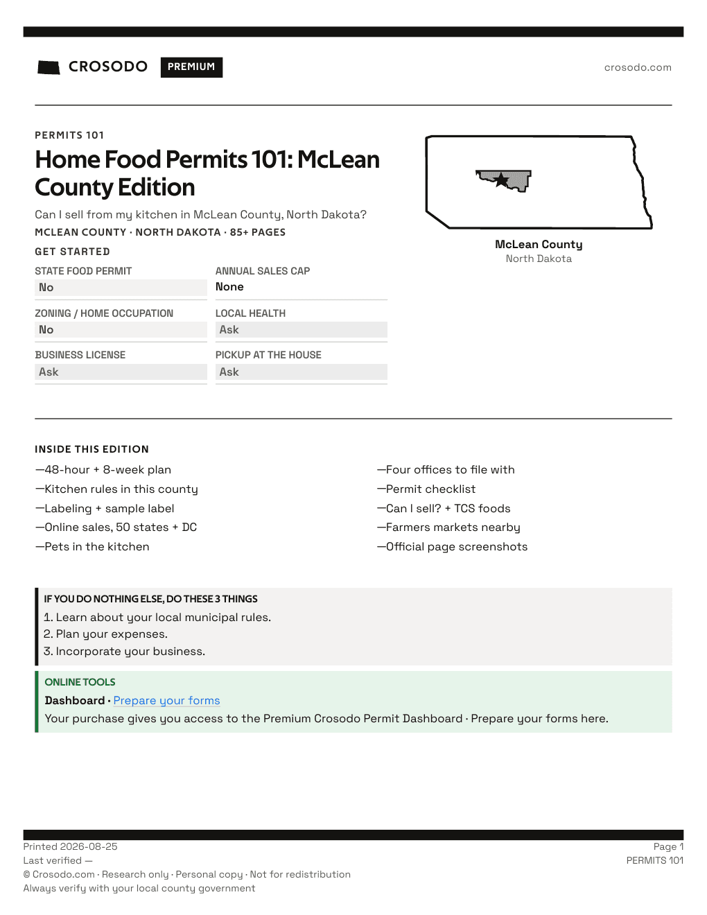 Permit Guide 101 cover for McLean County