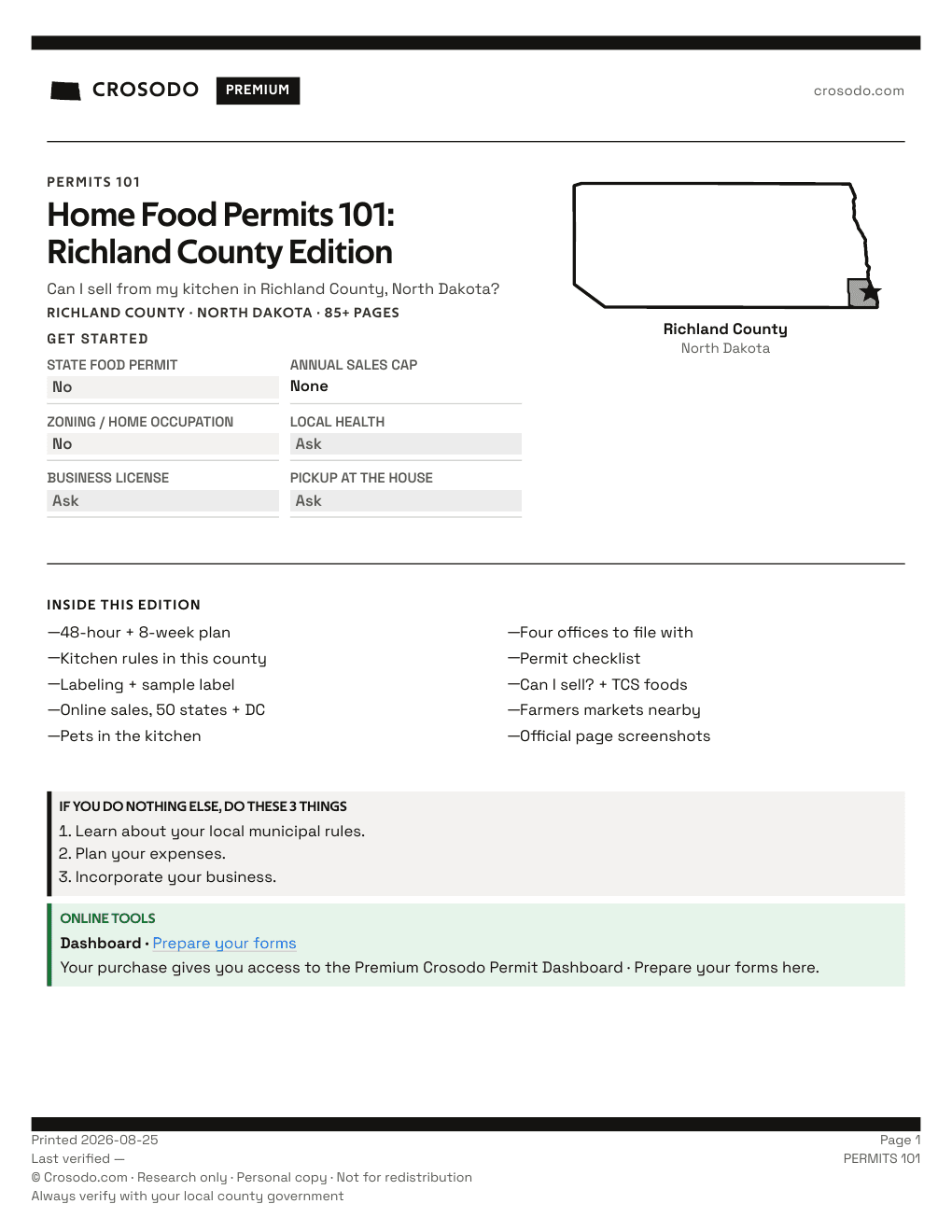 Permit Guide 101 cover for Richland County