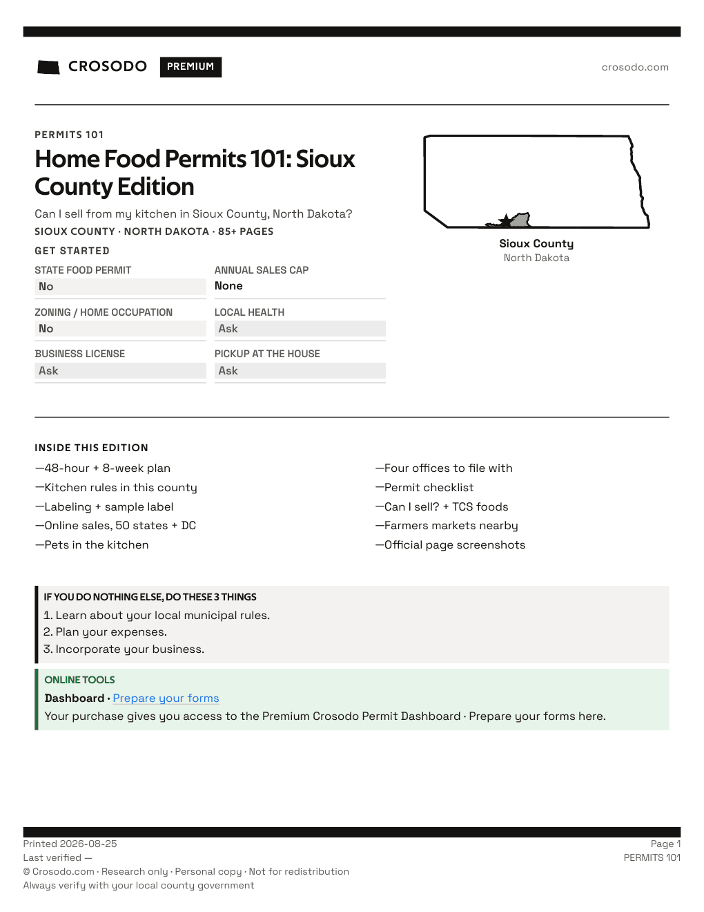 Permit Guide 101 cover for Sioux County