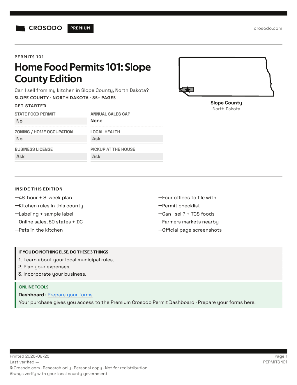 Permit Guide 101 cover for Slope County
