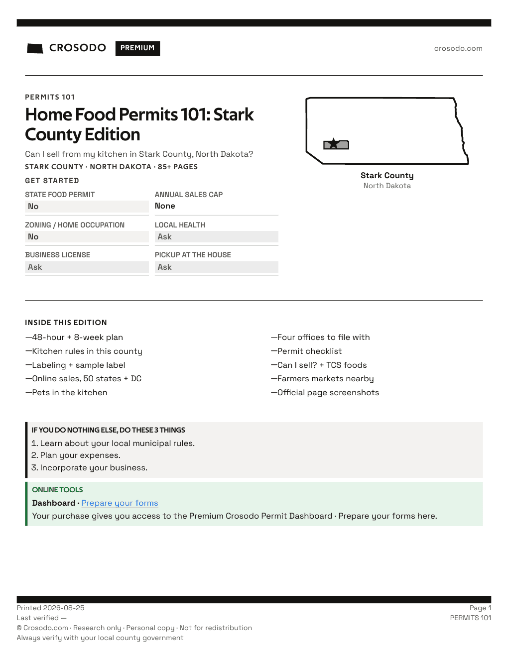 Permit Guide 101 cover for Stark County