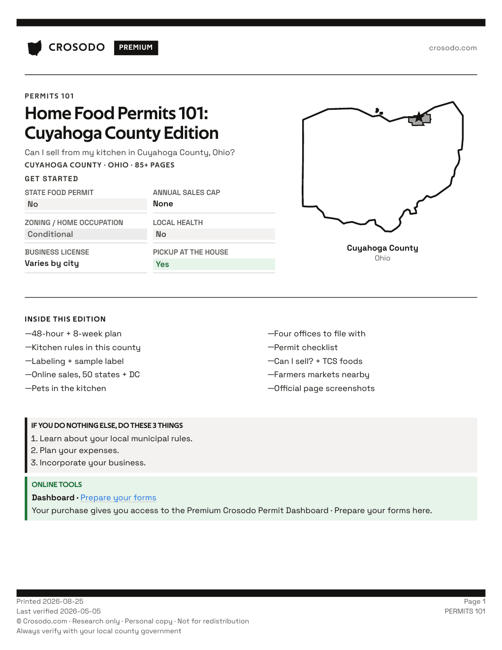 Permit Guide 101 cover for Cuyahoga County