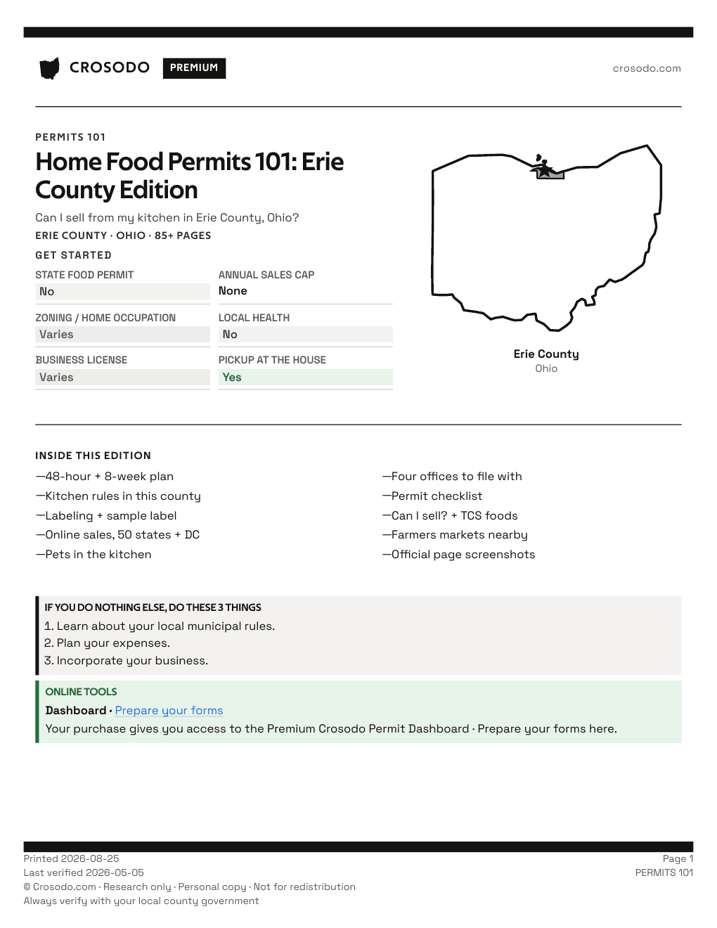 Permit Guide 101 cover for Erie County