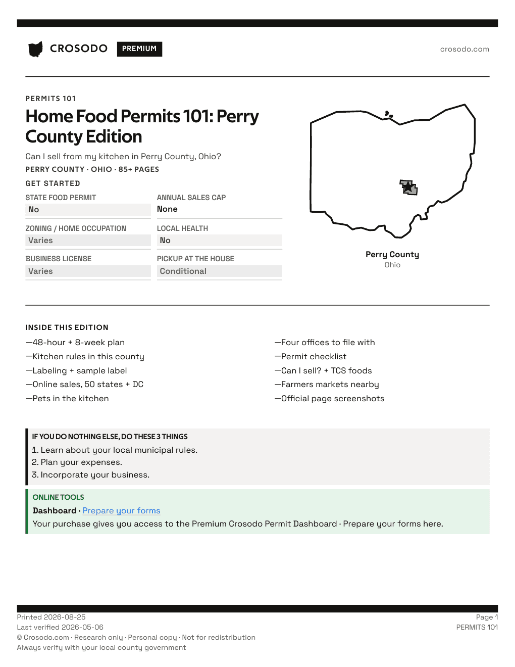 Permit Guide cover for Perry County