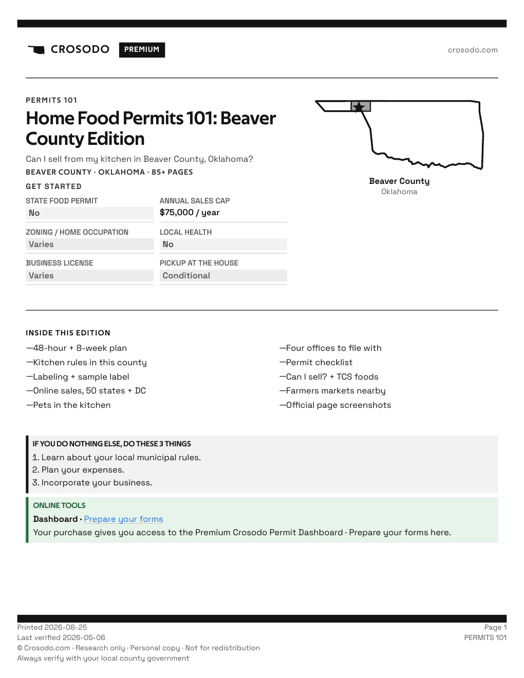 Permit Guide 101 cover for Beaver County