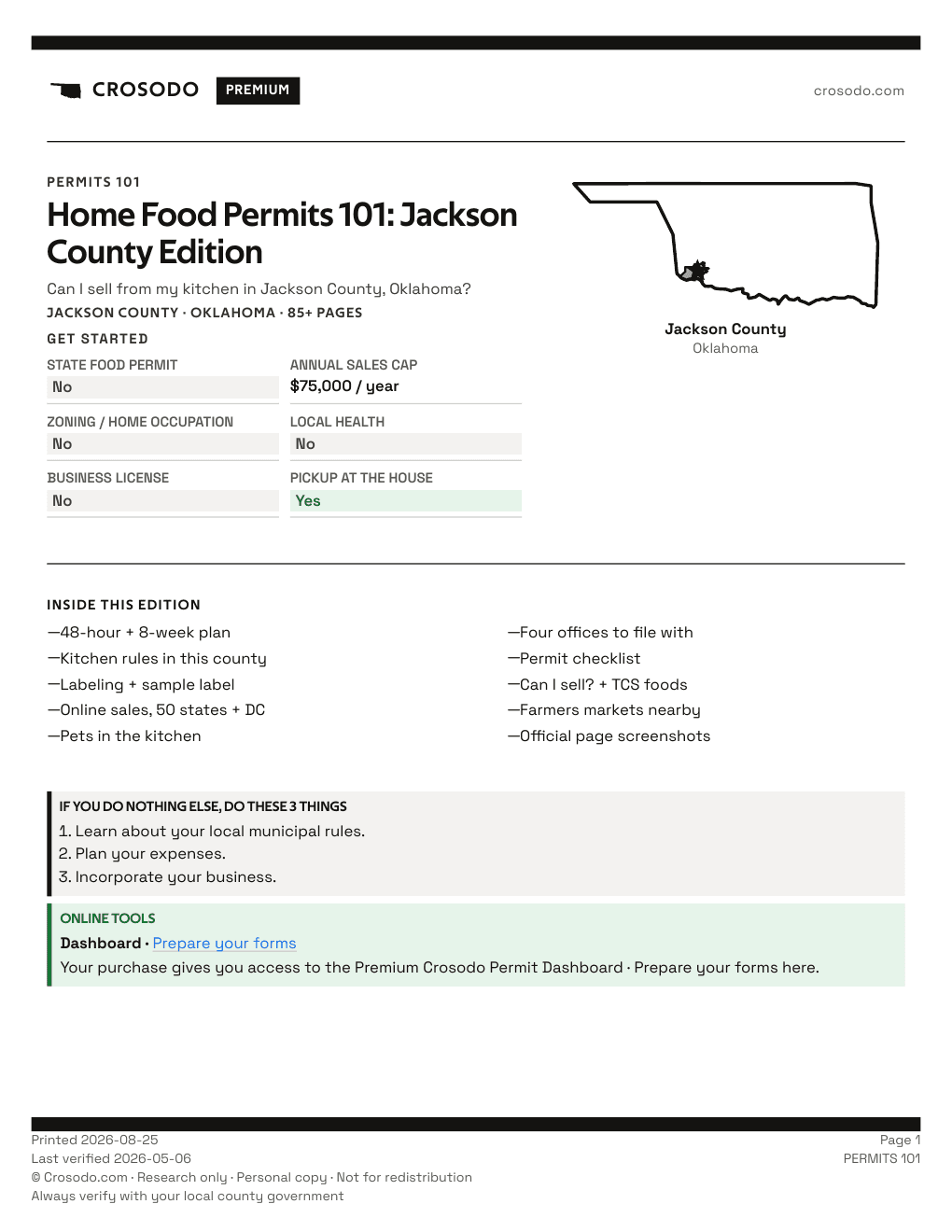 Permit Guide 101 cover for Jackson County