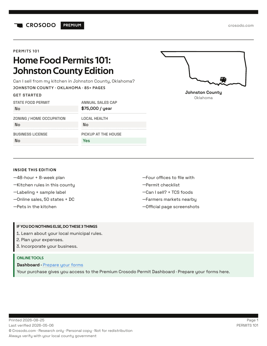 Permit Guide 101 cover for Johnston County
