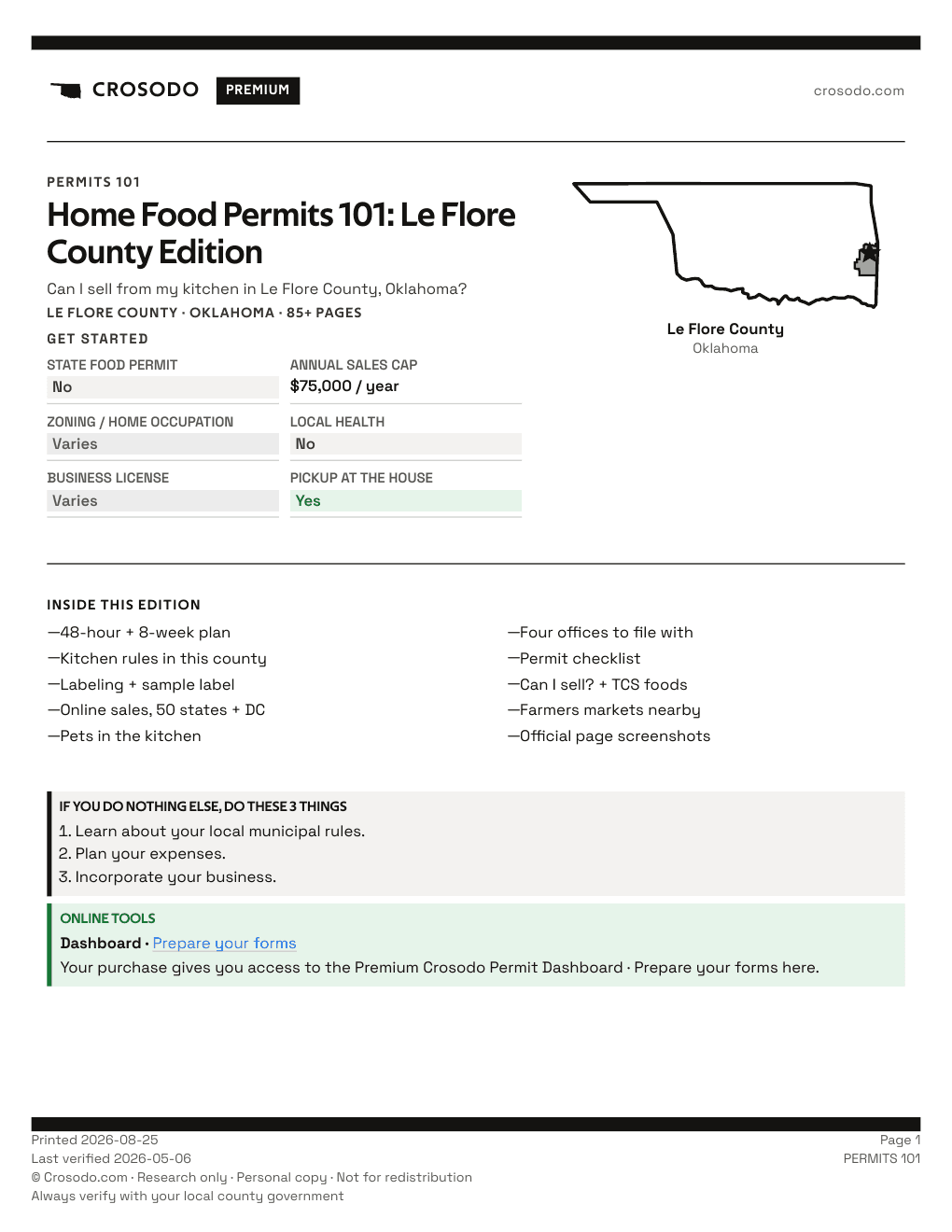 Permit Guide 101 cover for Le Flore County