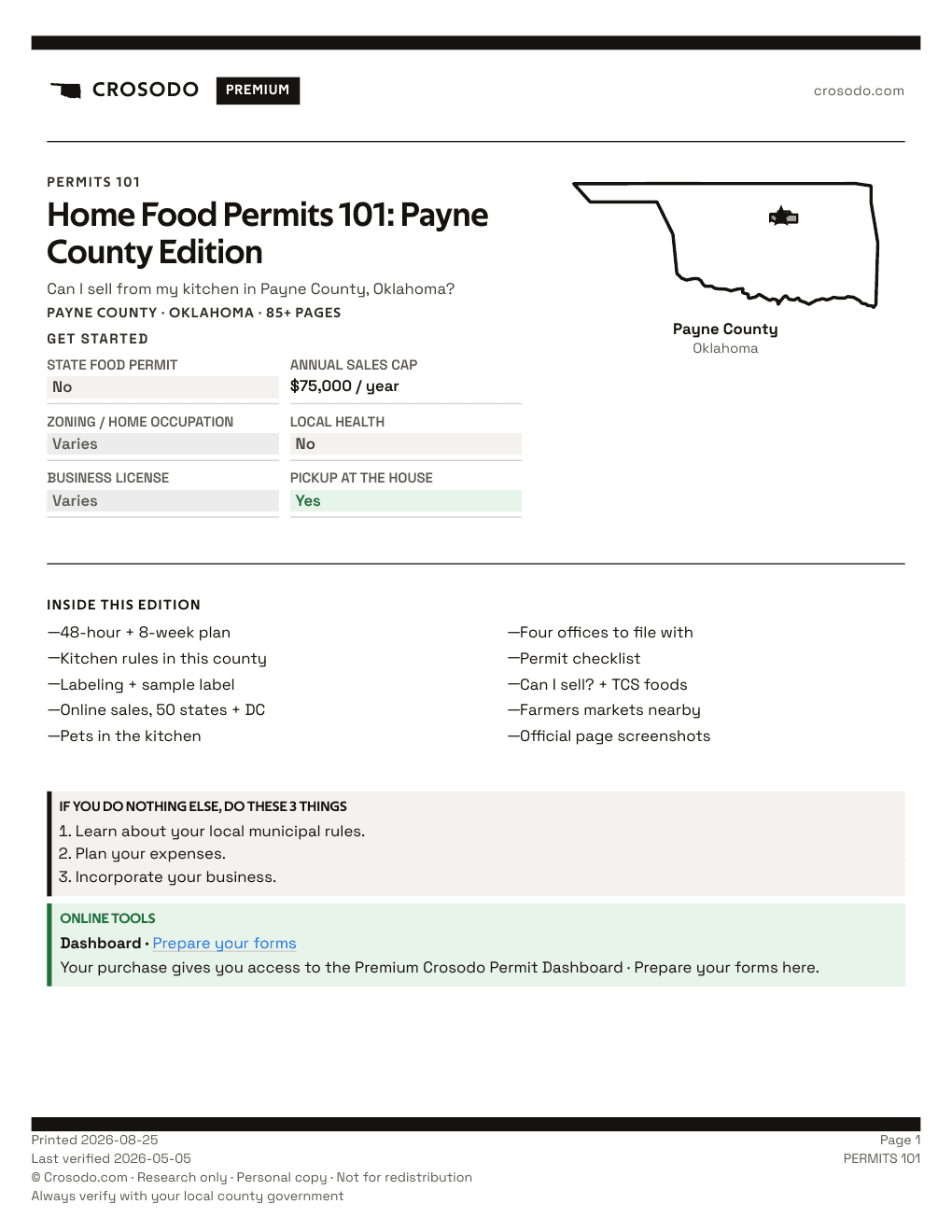 Permit Guide 101 cover for Payne County
