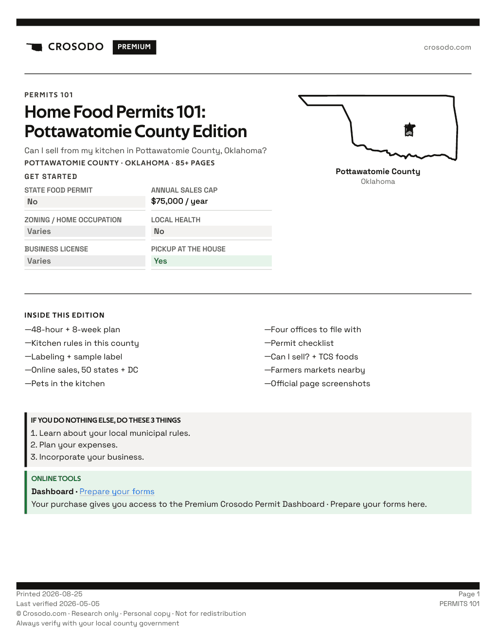 Permit Guide 101 cover for Pottawatomie County
