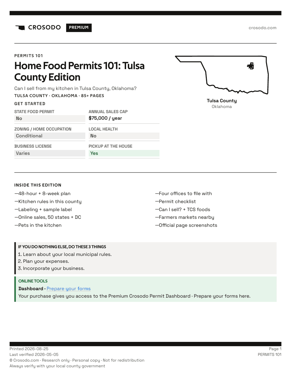 Permit Guide 101 cover for Tulsa County