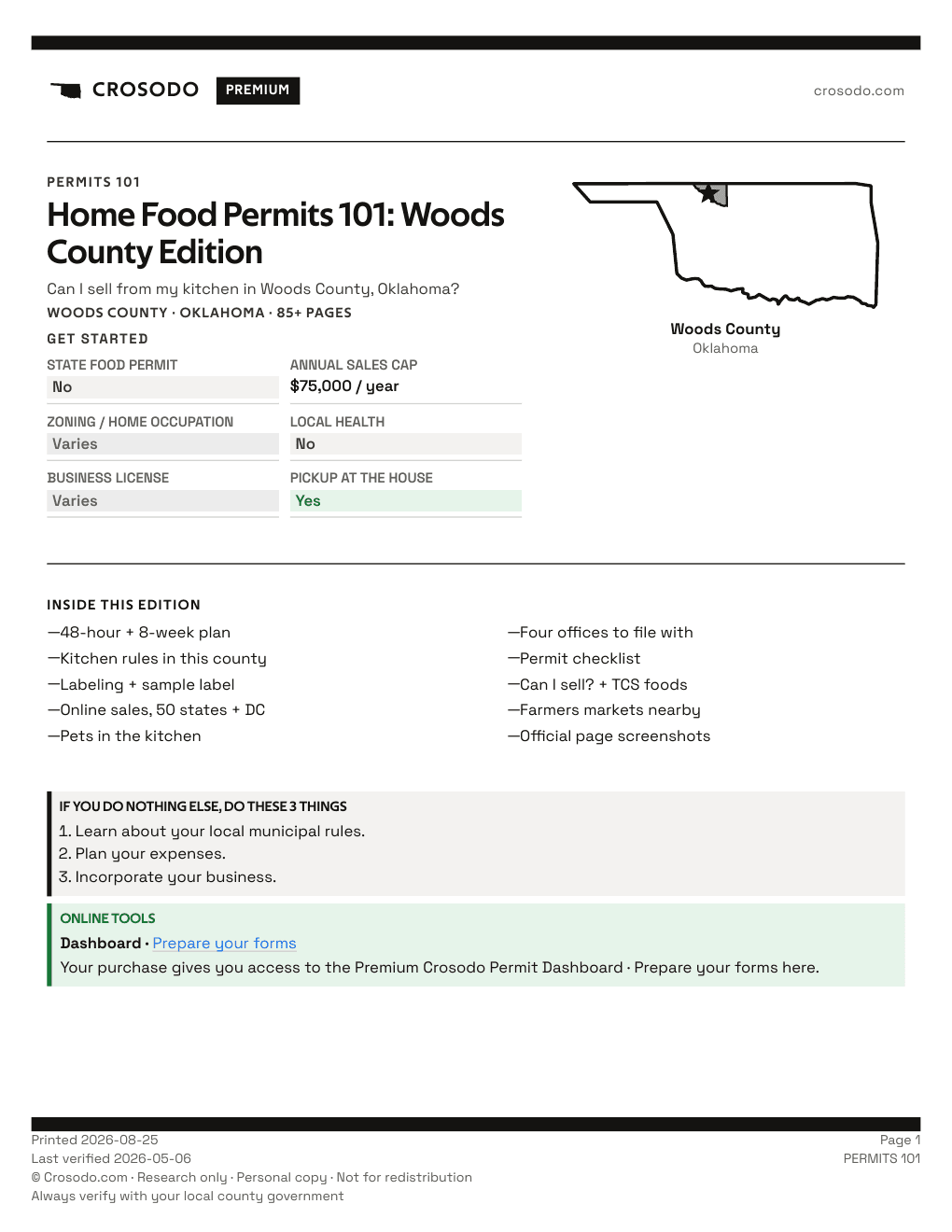 Permit Guide 101 cover for Woods County