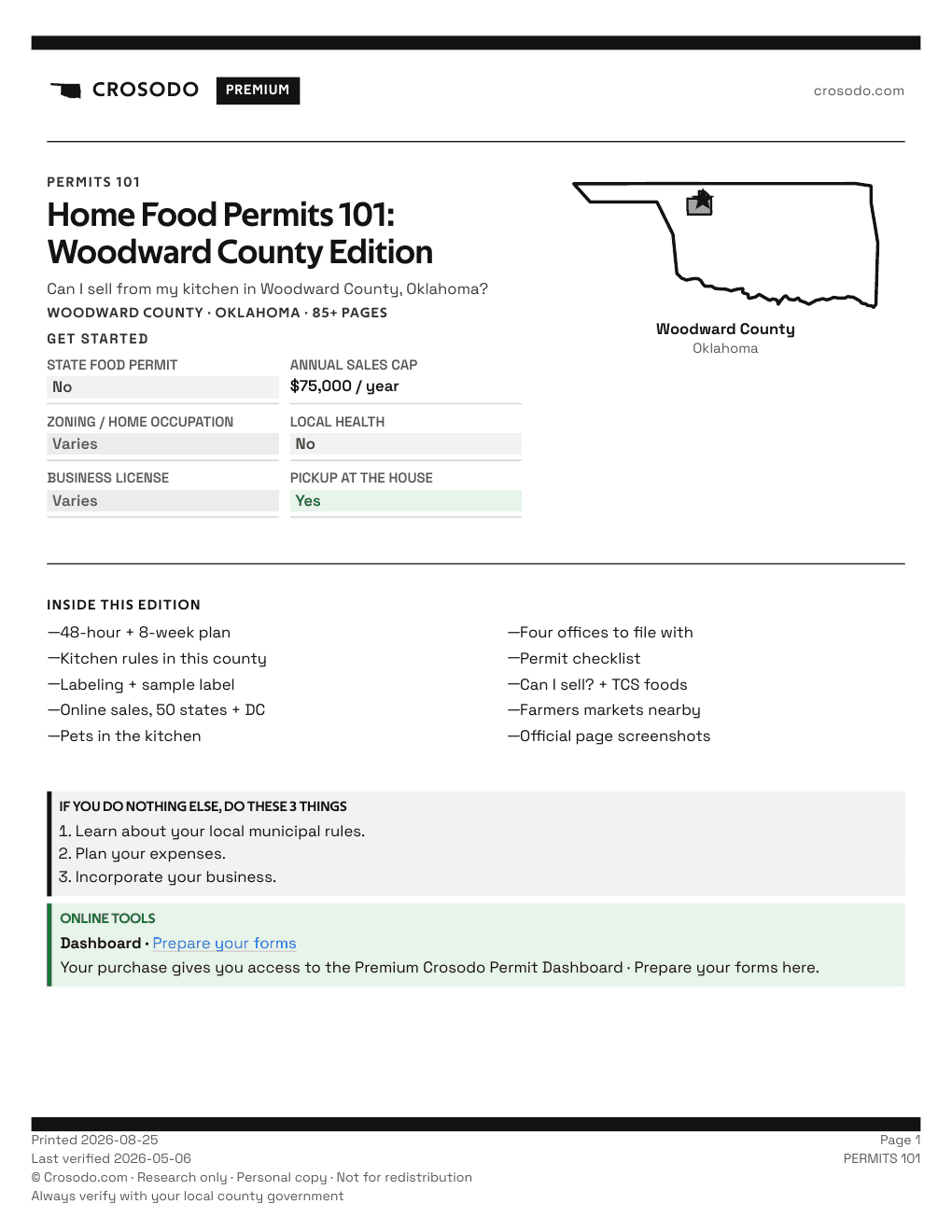 Permit Guide 101 cover for Woodward County