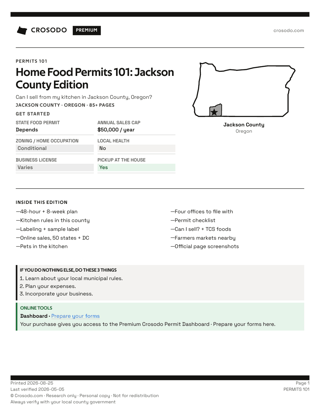 Permit Guide 101 cover for Jackson County